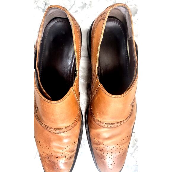 Donald J Pliner Gerwyn Monk Strap Leather Shoes Brown 8.5 main image 10